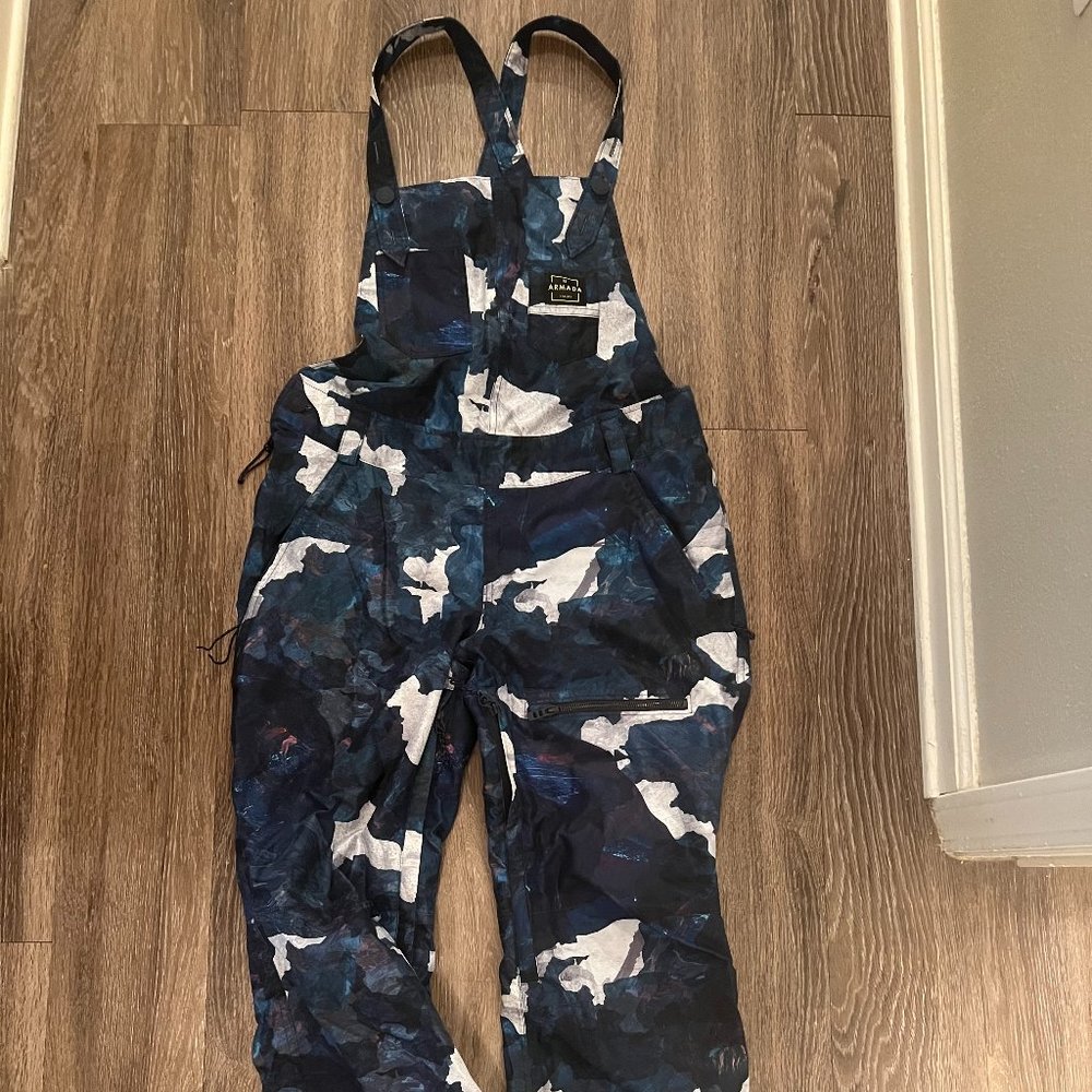 Women's Armada Size Medium Blue Ski or Snowboard Bibs